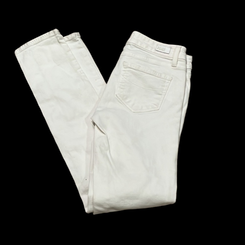Paige white skyline skinny jeans sz 25